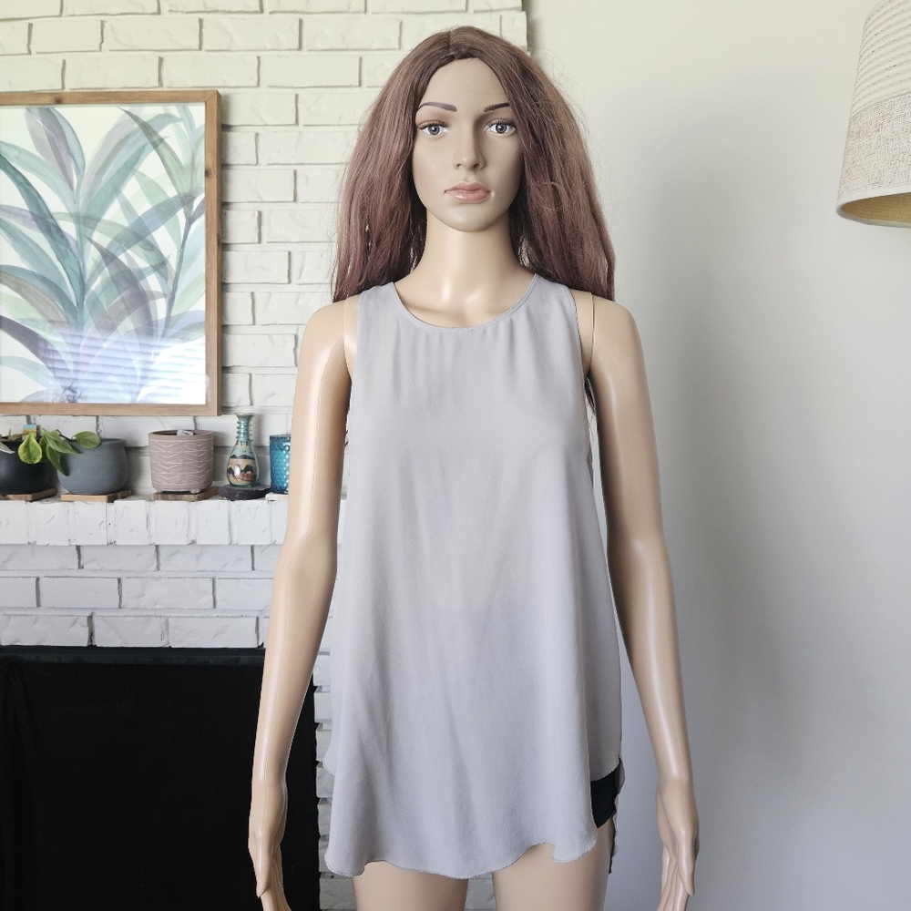 Aritzia WILFRED Gray Sleeveless Top LONG LINE TUNIC